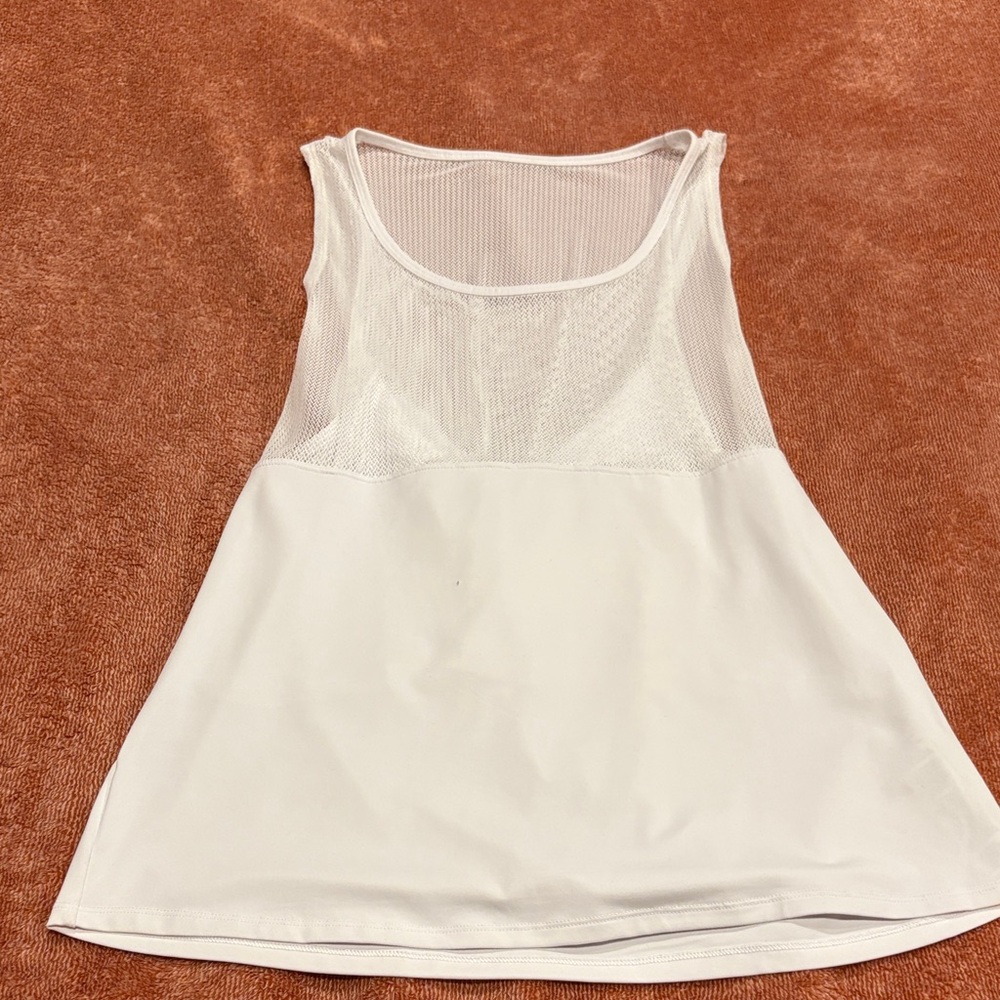Fabletics White Mesh Tank Top
